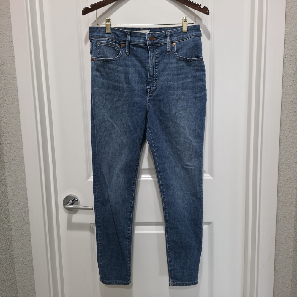 Madewell curvy high-rise skinny crop blue jeans